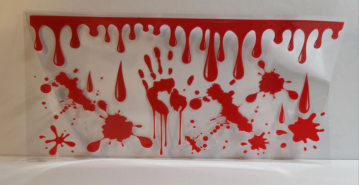 True Crime Halloween UV DTF 16oz Cup Wrap – Ready to Apply