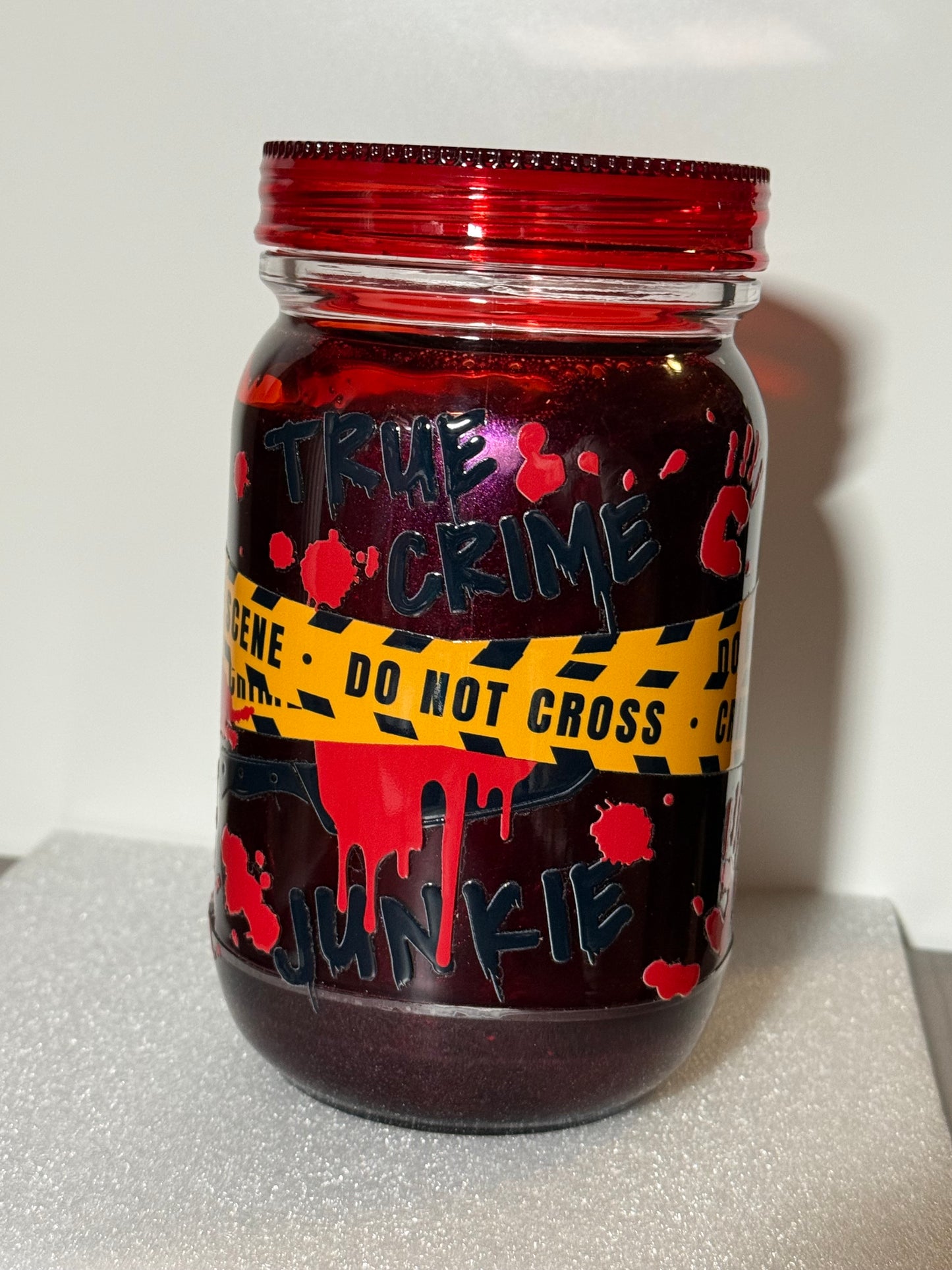 20oz. Crime Scene design snow globe tumbler