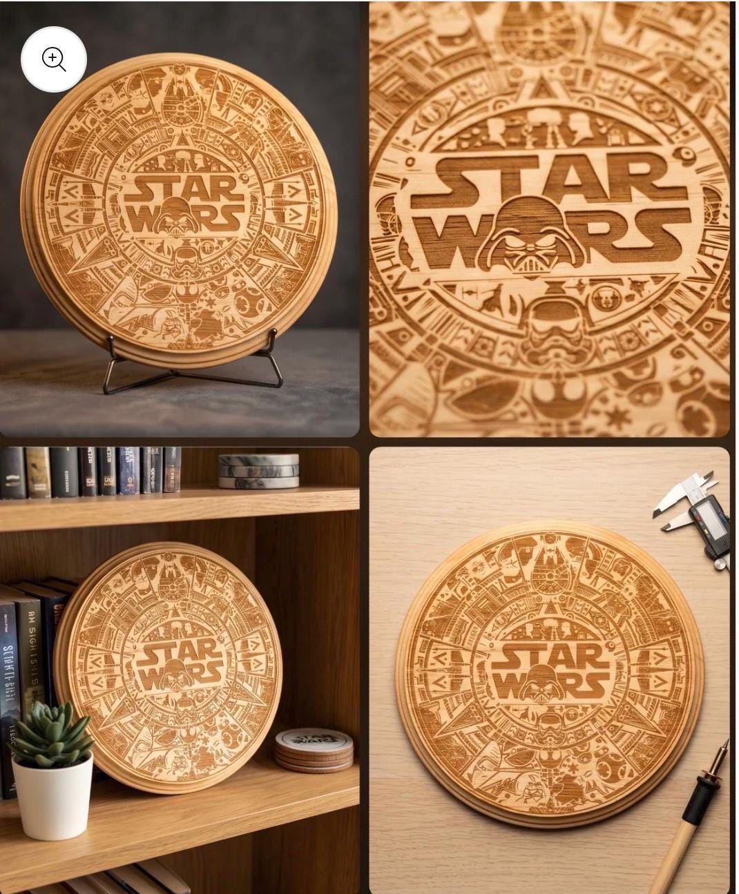 Galactic Wars Engraved Wooden Display Plaque