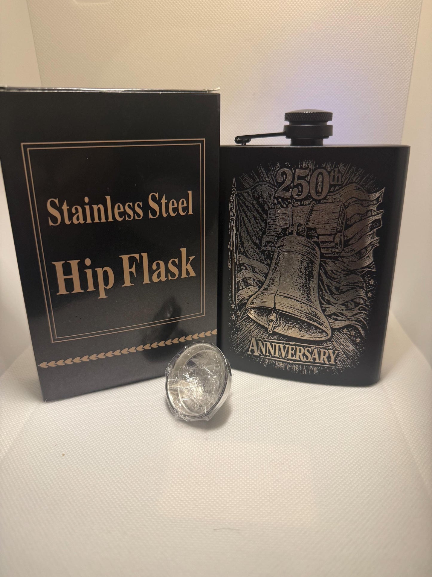 250th Anniversary flask - 8oz. Black