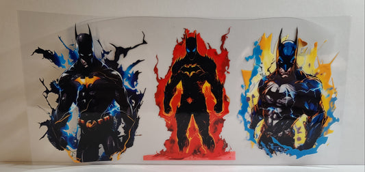 Dark Knight Bat Hero UV DTF 16oz Cup Wrap Design 4 – Ready to Apply