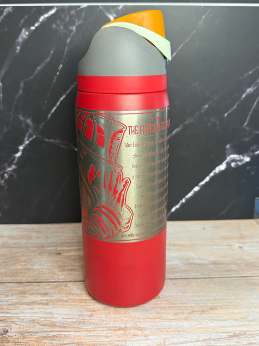 30oz.Owala engraved tumbler - Firefighters Prayer