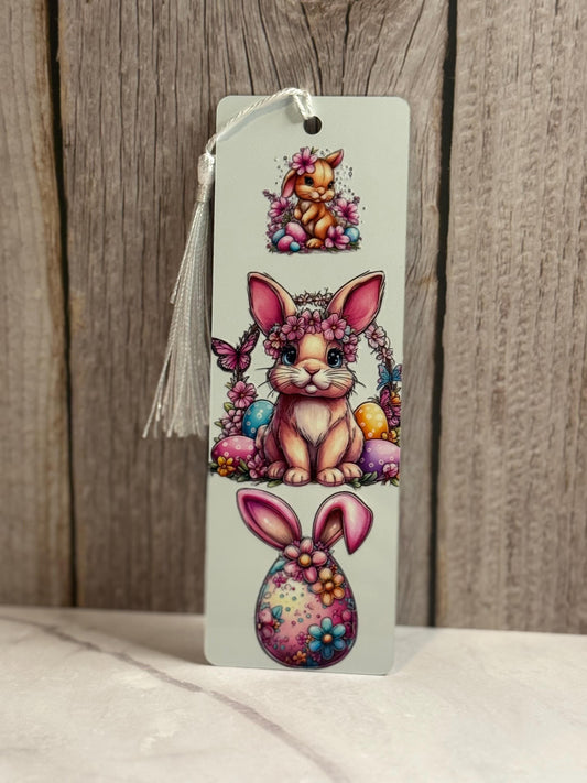 Easter themed double-sided metal bookmark