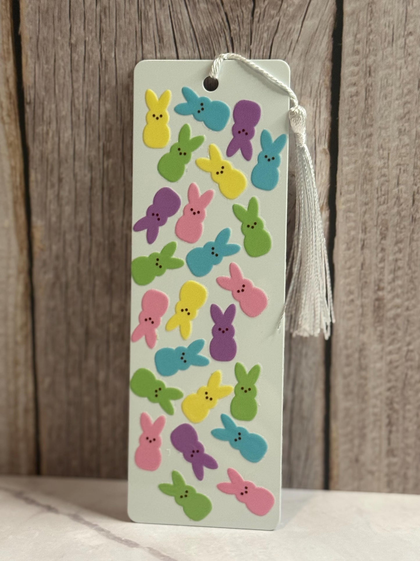 Easter themed double-sided metal bookmark