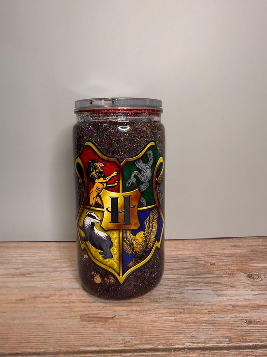 Magical Hogwarts House Crest Snow Globe Tumbler - 16oz.
