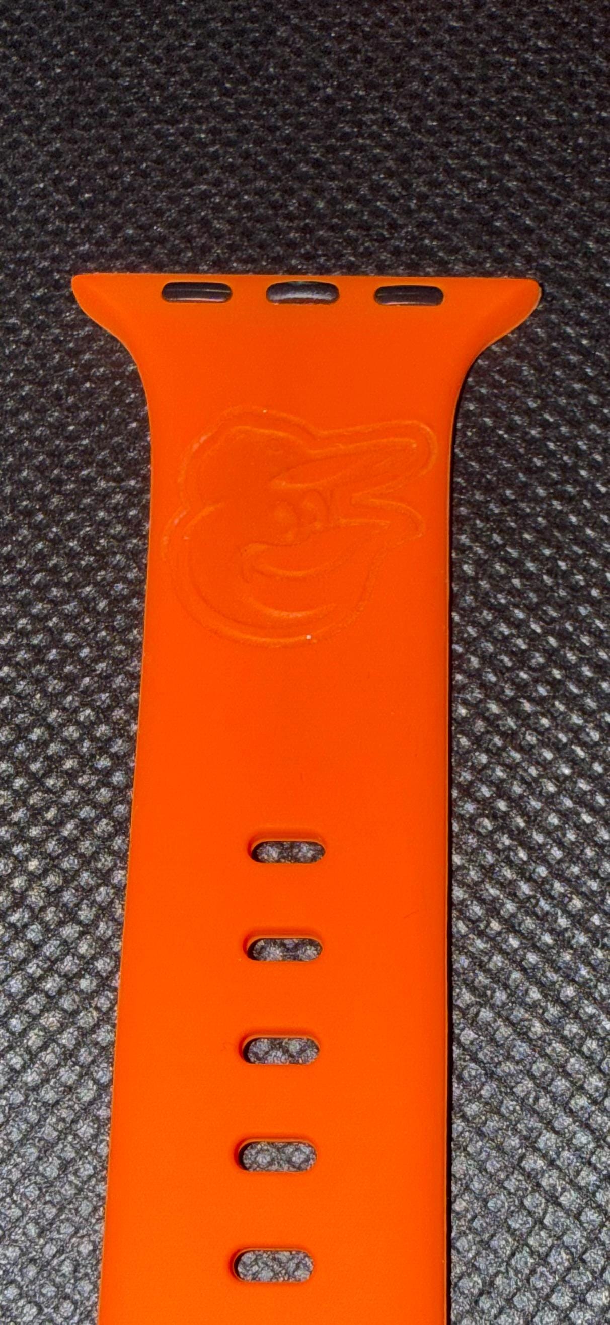 Baltimore Orioles Silicone Apple Watch band - 38/40mm