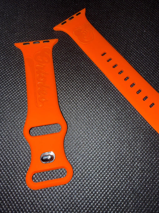 Baltimore Orioles Silicone Apple Watch band - 38/40mm