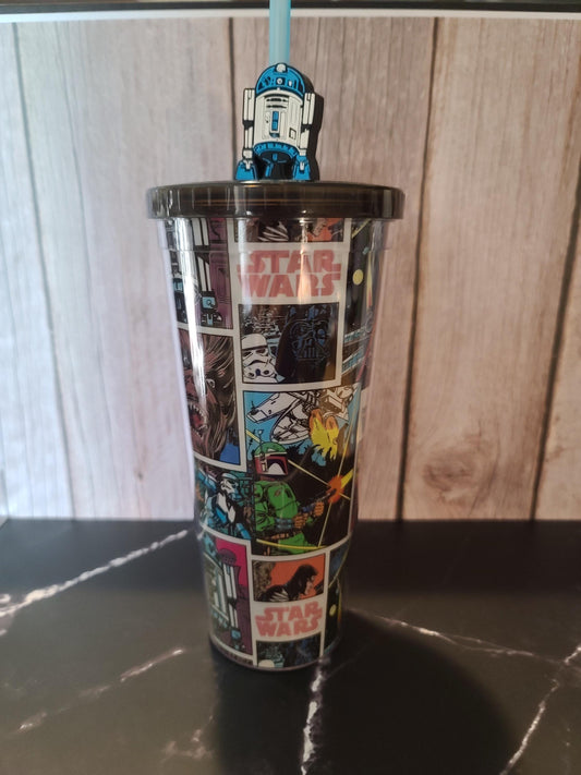24oz. Galactic Travel Tumbler with straw and topper