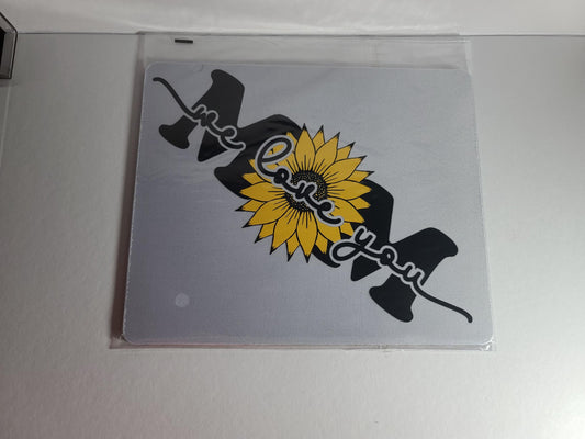 Love you Mom rubber mousepad
