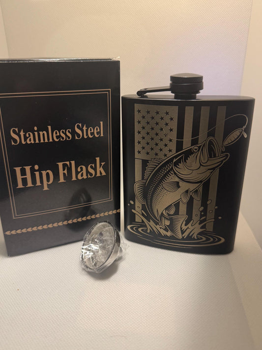 Fishing flask - 8oz. Black