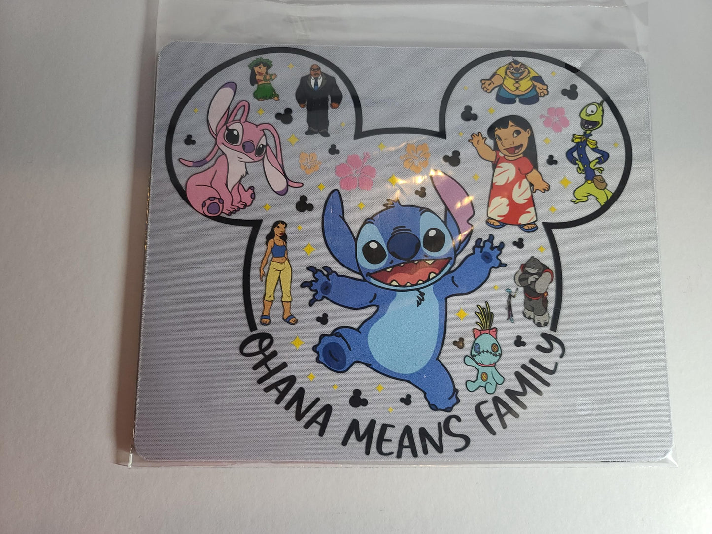 Ohana Means Family Rubber Mousepad