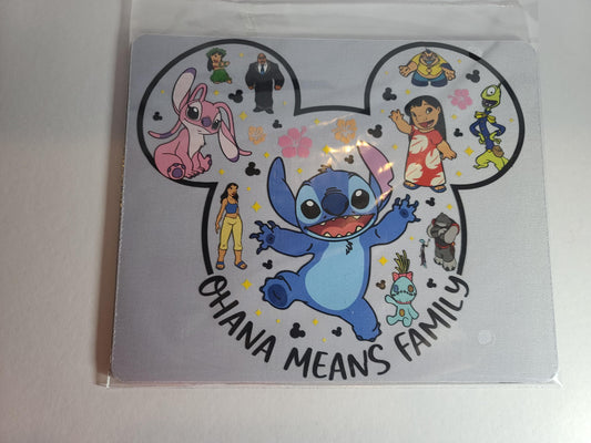 Ohana Means Family Rubber Mousepad