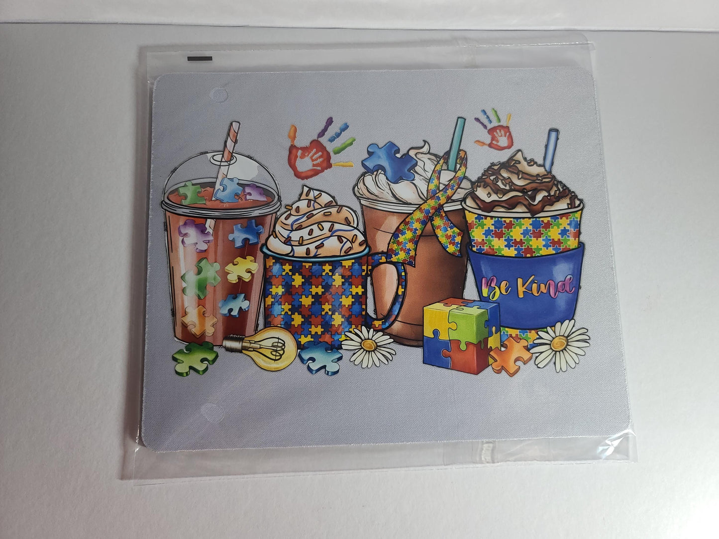 Coffe, Lattes and Frappachinos Rubber Mousepad