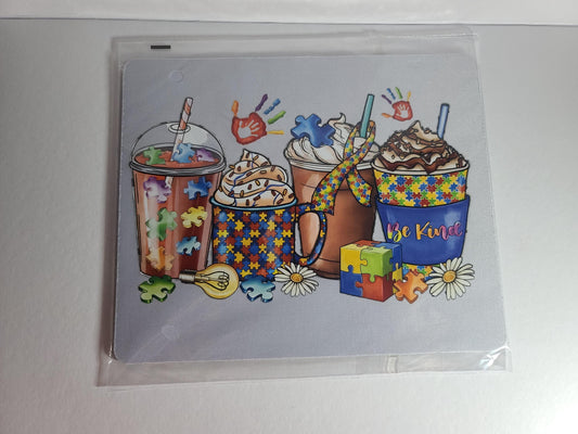 Coffe, Lattes and Frappachinos Rubber Mousepad