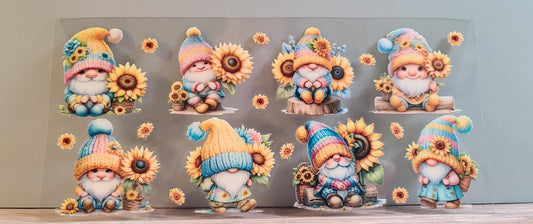 Gnome Sunflower 16oz Cup Wrap (FL07)